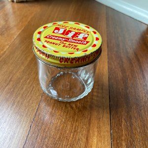 Vintage Jif Creamy Peanut Butter Free Sample Glass Jar